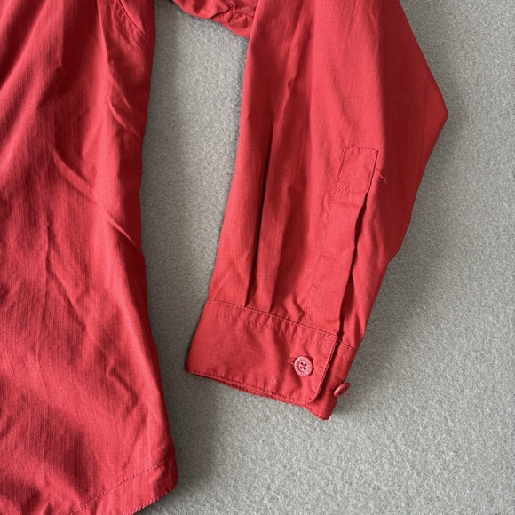Columbia Omni Dry GRT Women's S Red Long Sleeve Button Down Shirt Outdoor Hiking - Picture 4 of 16